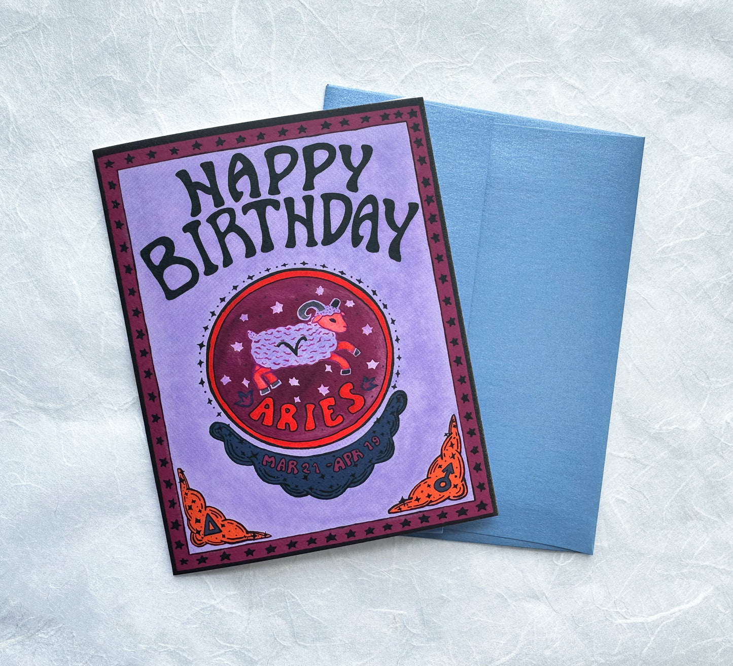 Zodiac Birthday Card- Aries