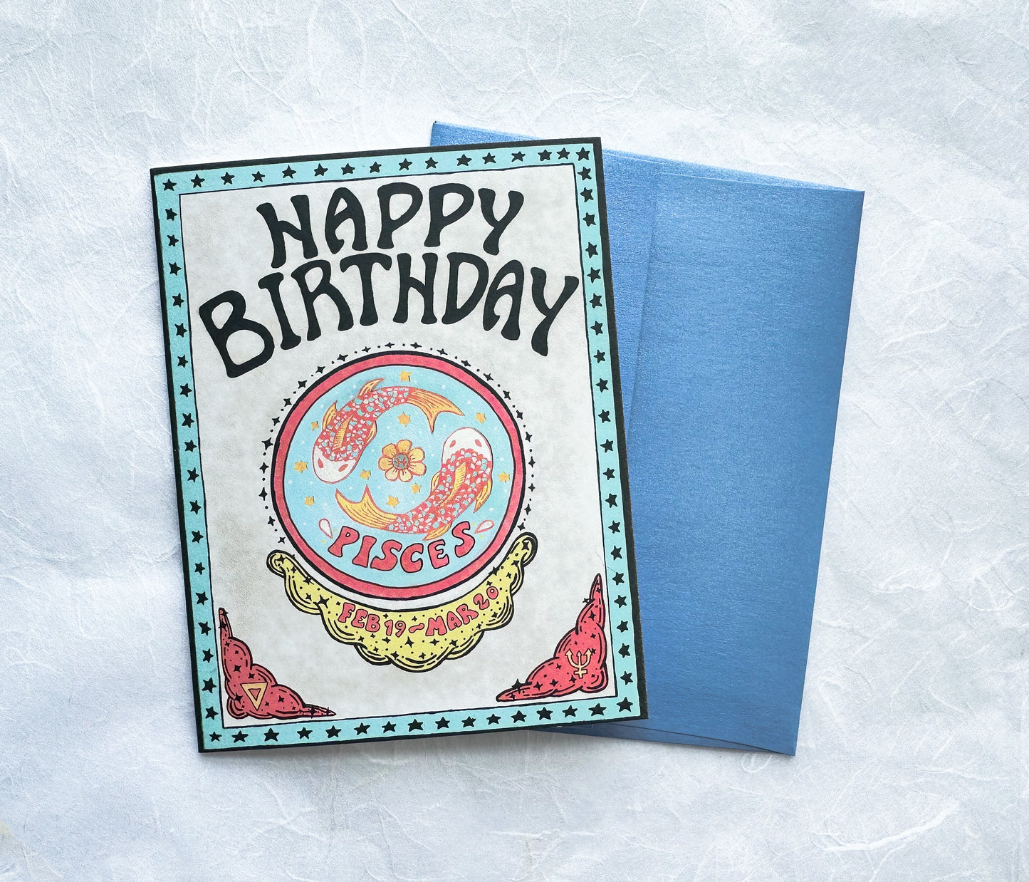 Zodiac Birthday Card- Pisces