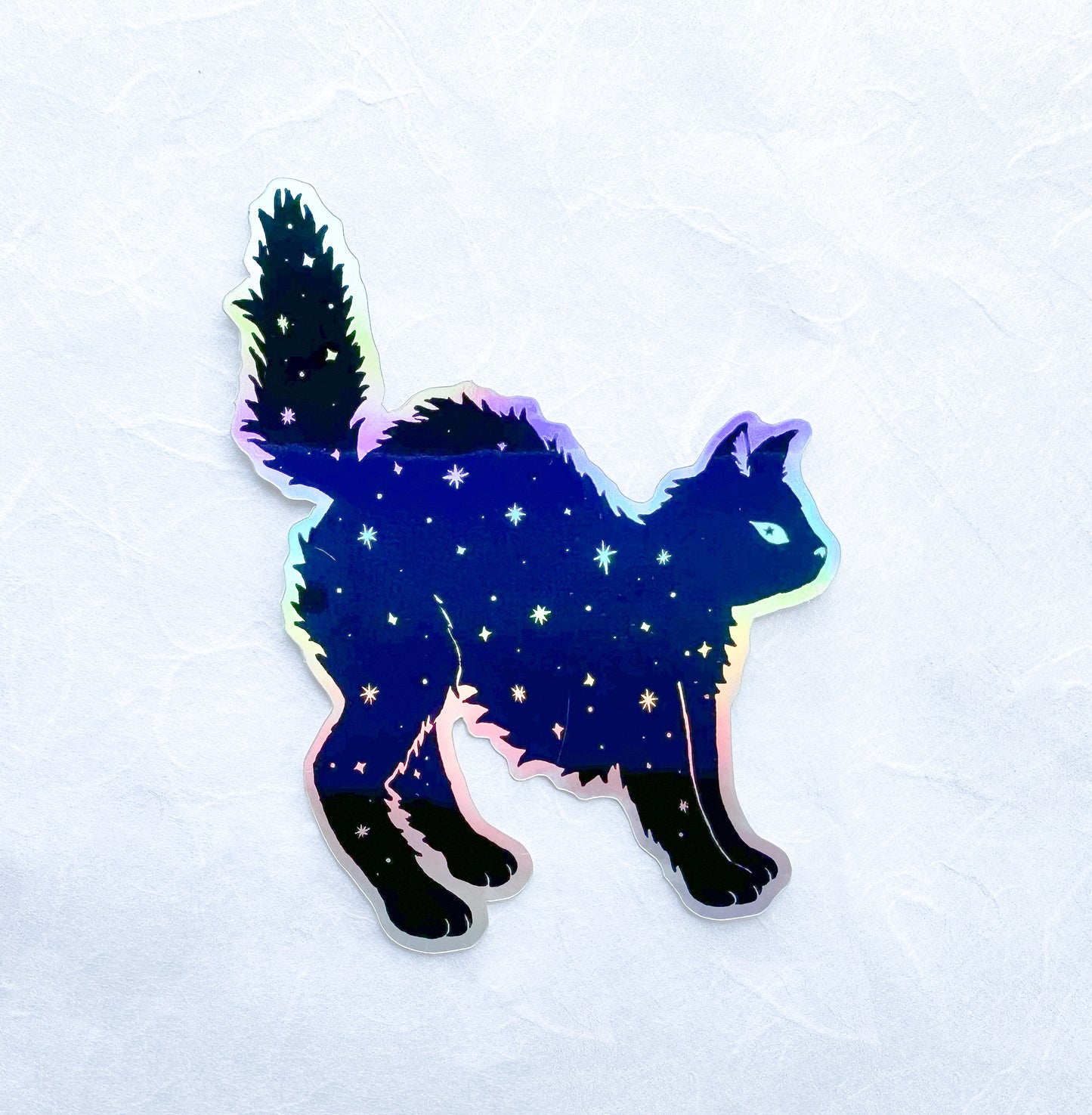 Holographic Black Cat Sticker