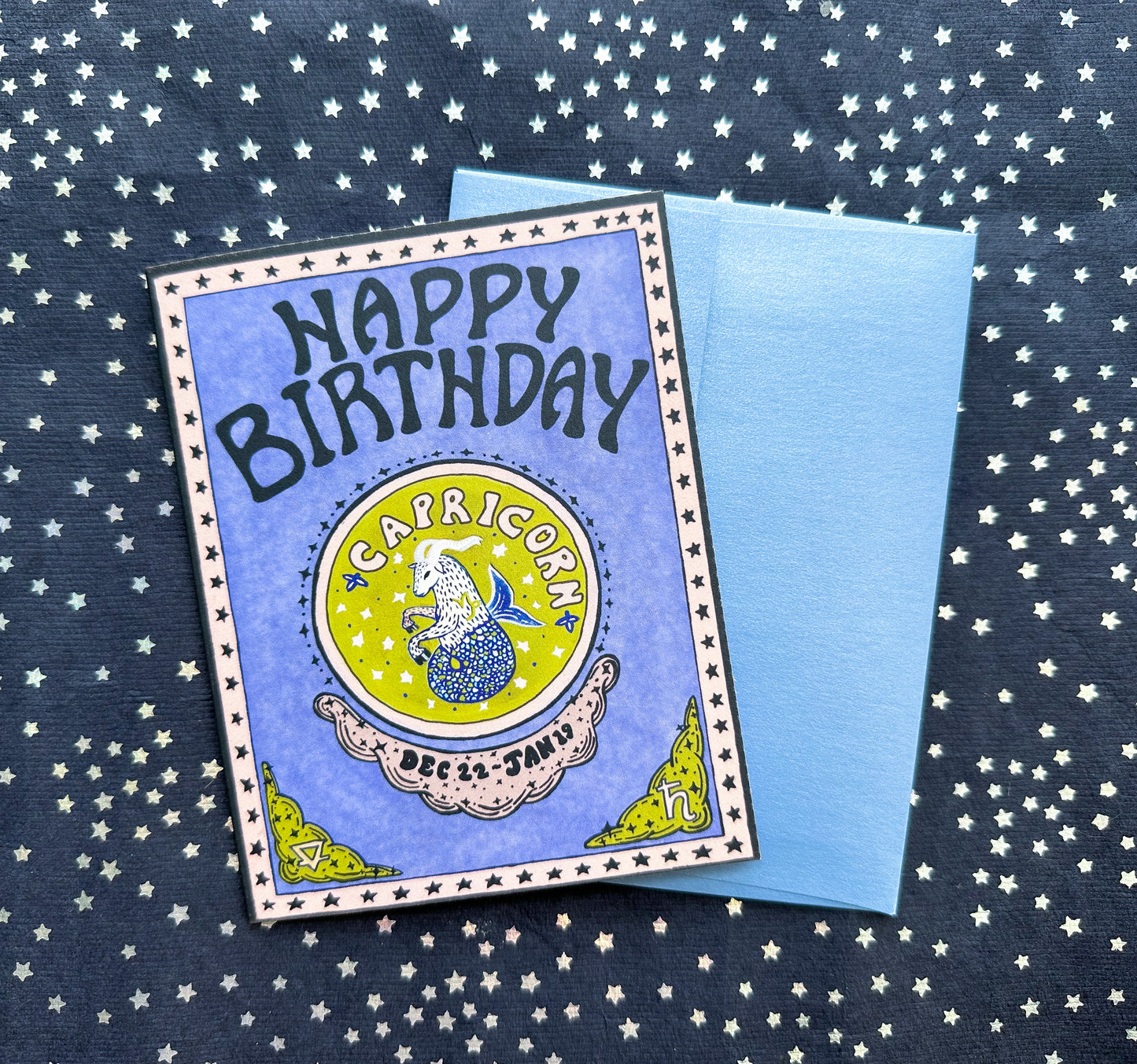 Zodiac Birthday Card- Capricorn