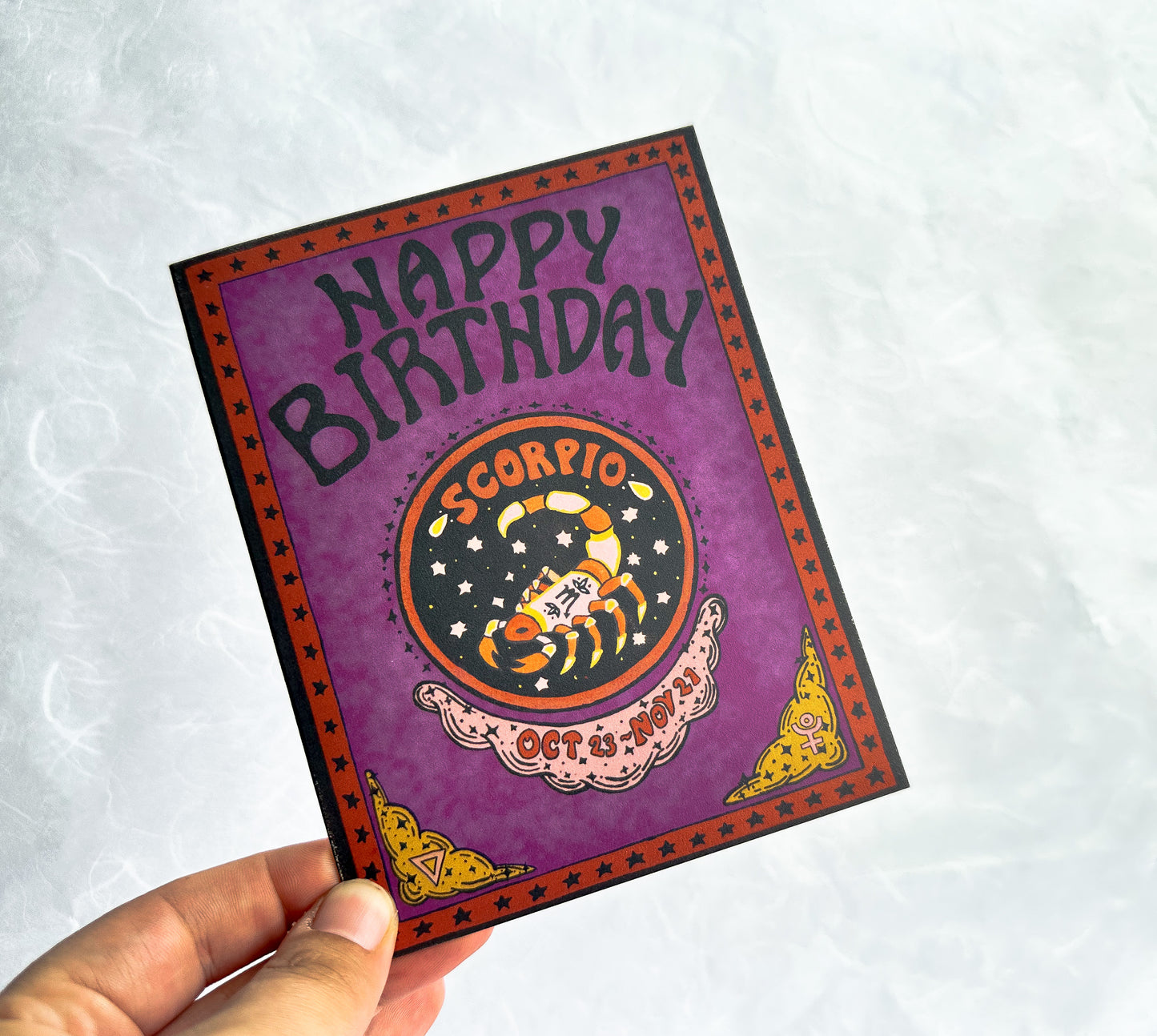 Zodiac Birthday Card- Scorpio