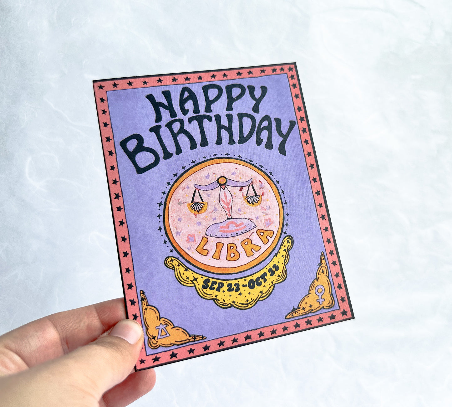 Zodiac Birthday Card- Libra
