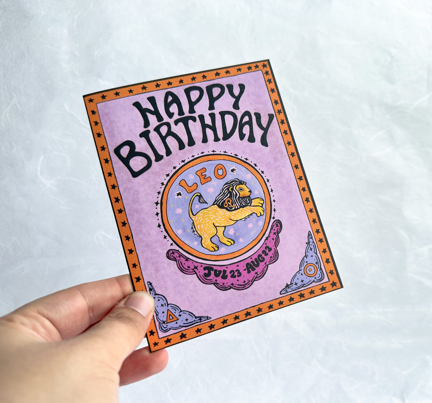 Zodiac Birthday Card- Leo