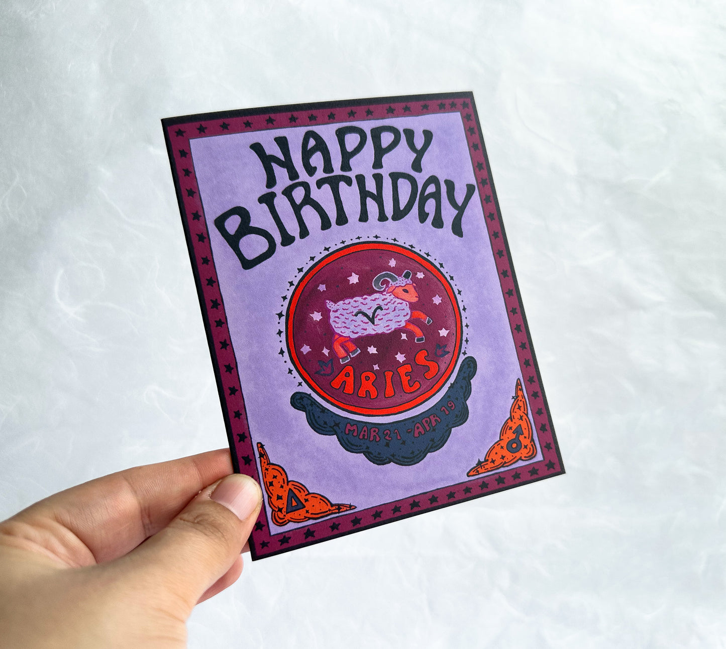 Zodiac Birthday Card- Aries